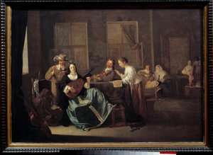 O concerto. Pintura de Jacob Duck (1600 - 1660) Ec. Flam.
