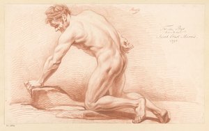 Ajoelhado nu masculino, visto de lado (2º prémio 1797)