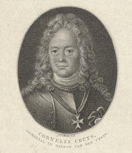 Retrato de Cornelius Cruys 1655-1727, vice-almirante da Marinha Imperial Russa, 1818
