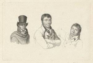 Retratos de Jan Kamphuysen, Dirk Versteegh e Hendrik de Flines de Jacob Ernst Marcus