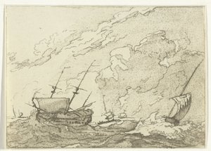 Navios em uma tempestade