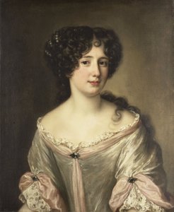 Holandês: Retrato da Duquesa Maria Mancini Colonna (1646-1699) Retrato de Maria Mancini Colonna (1639-1715) de Jacob Ferdinand Voet