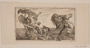 Netuno. Ilustração para Jacob Fosie, "Leather-Klude [...] or Samples on Coats, Grinding, Grounds, Needles, Etching Water, Blacks, Wipes, Loading and Printing from the year 1741 to the 1743" de Jacob Fosie