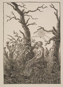 Melancólico. A Mulher da Teia de Aranha de Jacob Friedrich
