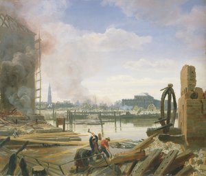 Hamburgo após o incêndio, 1842
