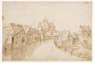 A Igreja de Nossa Senhora sobre o Dijle, em Mechelen de Jacob Grimmer (possibly)