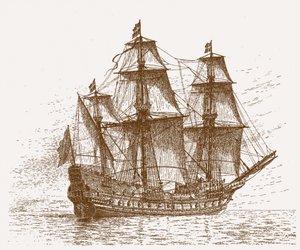 Flagship sueco Mars Makalös antes da batalha de Gotland-Öland, 30-31 de maio de 1564, C. 1908 de Jacob Hagg