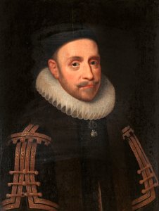 Retrato do rei Gustavus Adolphus da Suécia de Jacob Hoefnagel
