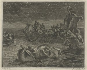 O navio Galei resgata náufragos