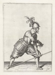 Soldado com lança espada de desenho, c.1600