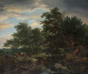 Cena da floresta de Jacob van Ruisdael