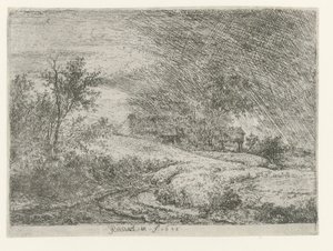 Paisagem com uma casa de campo de Jacob van Ruisdael