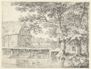 Vista de Dois Moinhos de Água Flanqueando uma Eclusa de Jacob van Ruisdael