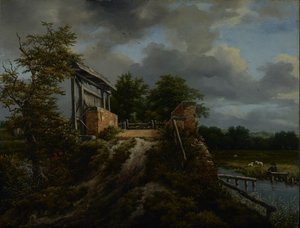 Ponte com eclusa, 1648-9 de Jacob van Ruisdael
