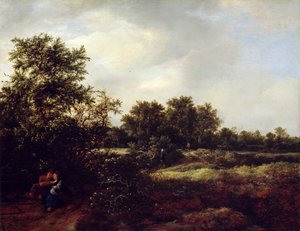 Paisagem de dunas com amantes, 1647 de Jacob van Ruisdael