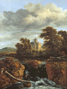 Paisagem com Cachoeira e Castelo, c.1670