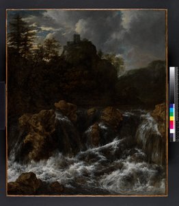 Paisagem com cascata, antes de 1682 de Jacob van Ruisdael