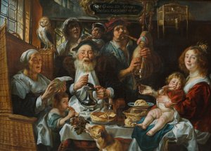 Como o velho canta, o jovem cano de Jacob Jordaens