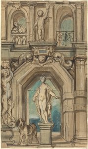 Design para uma decoração de parede [reto] de Jacob Jordaens