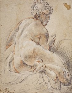 Nu feminino, visto de costas de Jacob Jordaens