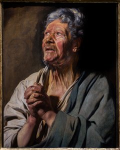 Figura de um Apóstolo (São Pedro), cerca de 1620 - 1621 (Óleo sobre painel) de Jacob Jordaens
