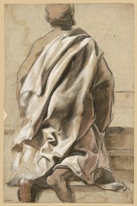 Estudo do vestuário de um apóstolo ajoelhado de Jacob Jordaens