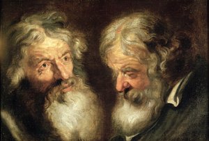 Chefes de dois homens idosos de Jacob Jordaens
