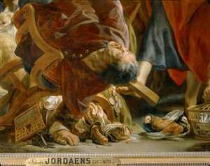 Jesus expulsando os mercadores do Templo (óleo sobre tela) de Jacob Jordaens