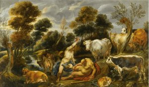Mercúrio decapita Argus (Ovídio, Met.I, 568-721) de Jacob Jordaens