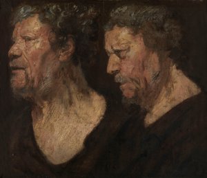 Estudos sobre a cabeça de Abraham Grapheus de Jacob Jordaens