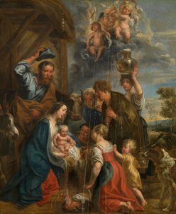 A adoração dos pastores de Jacob Jordaens