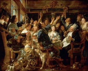 A festa do Rei Feijão de Jacob Jordaens