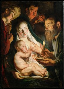 A Sagrada Família com os Pastores, 1616 de Jacob Jordaens