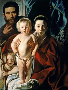A Sagrada Família com São João Batista, c.1620-25 de Jacob Jordaens