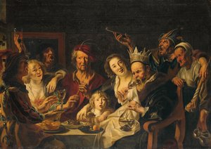 The King Drinks de Jacob Jordaens