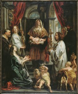 A Apresentação no Templo. de Jacob Jordaens