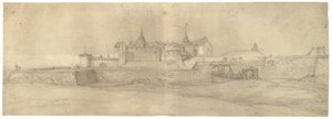 Perspectiva da Fortaleza de Akershus de Jacob Koninck II