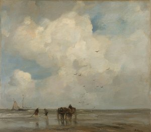 Muschelfischer (marisco). 1885 de Jacob Henricus or Hendricus Maris