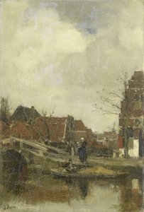 Bairro antigo na água de Jacob Maris