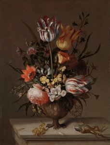 Natureza Morta com um Vaso de Flores e um Sapo Morto