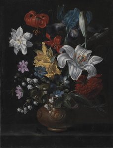 Jarra de grés com flores