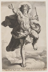 Apolo nas nuvens de Jacob Matham
