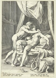 Apollo og Lefkothea de Jacob Matham