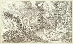 Baco e Ariadne de Jacob Matham