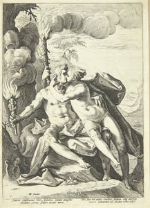 Eros e Anteros de Jacob Matham