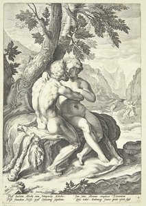 Hércules e Dejanira de Jacob Matham