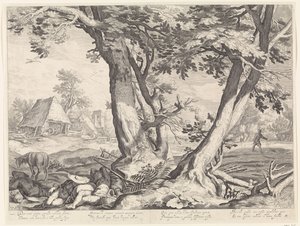 Paisagem com a parábola do semeador de Jacob Matham