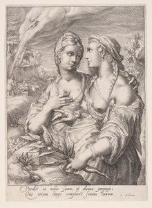 Léa e Raquel, de As Mulheres dos Patriarcas de Jacob Matham