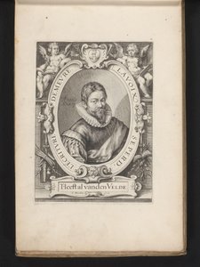 Retrato de Jan van den Velde aos 36 anos Espelho da arte da escrita (título da série) de Jacob Matham