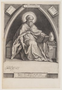 Santo Agostinho, de Os Padres da Igreja de Jacob Matham